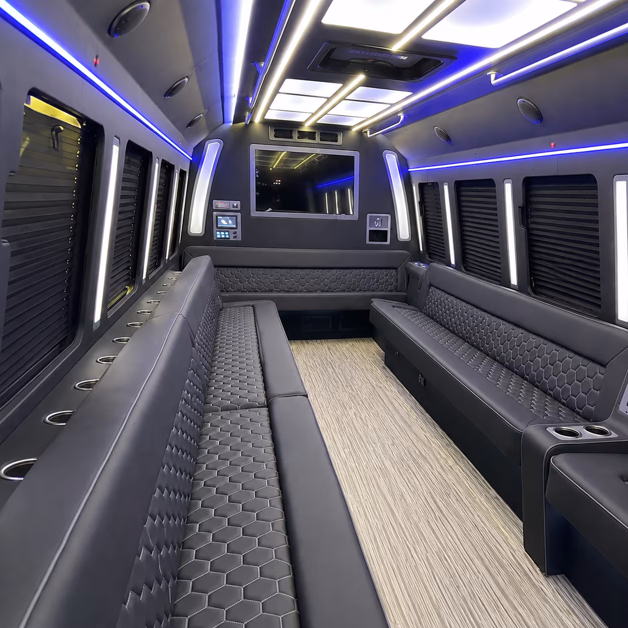 Great Falls Bachelor & Bachelorette Transportation party bus interior
