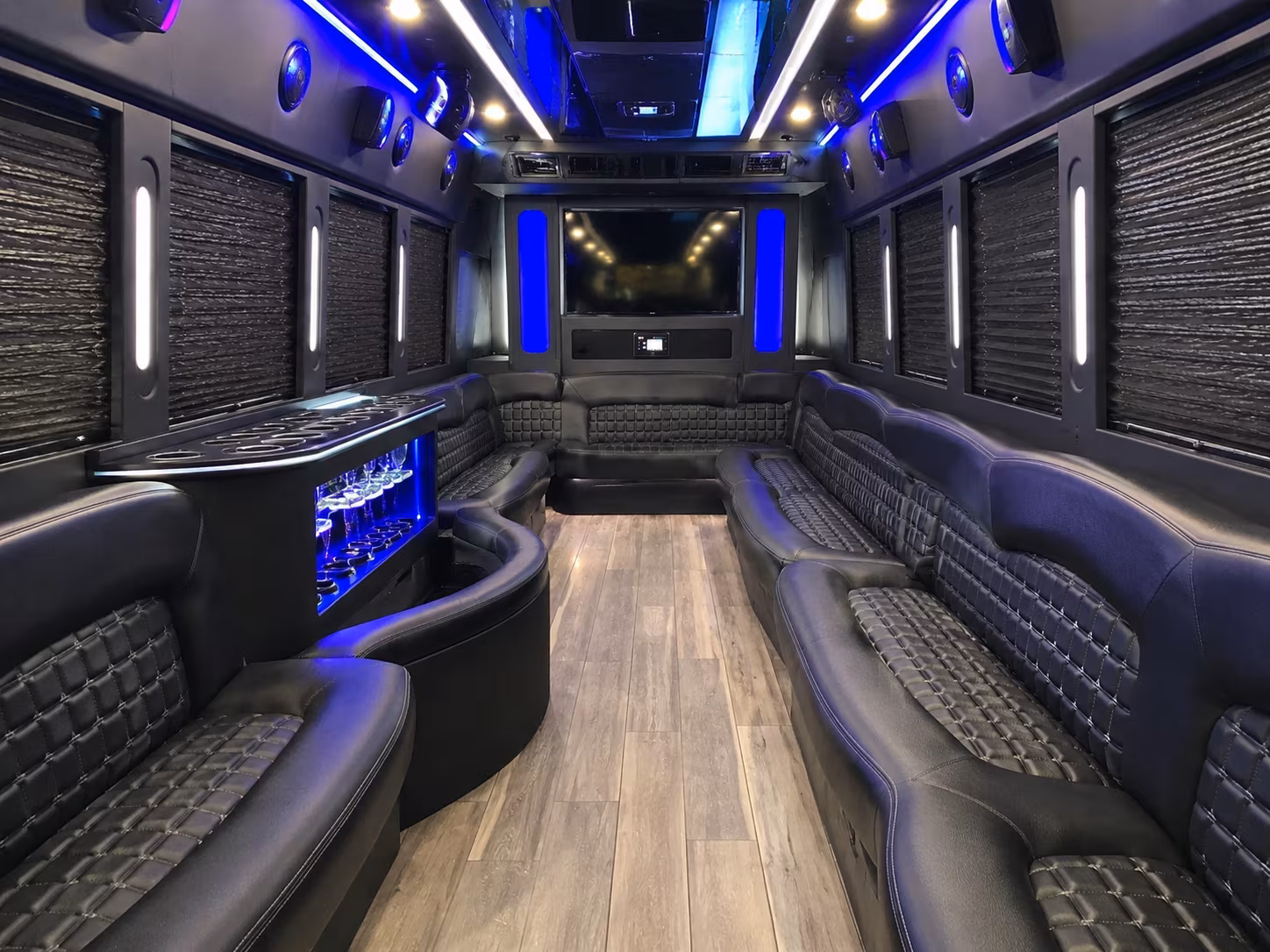 Great Falls Birthday, Sweet 16, & Quinceañera Transportation party bus exterior