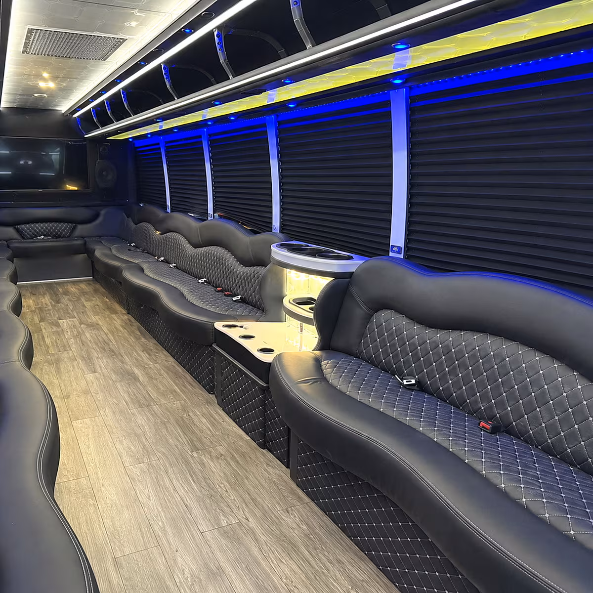 Great Falls Birthday, Sweet 16, & Quinceañera Transportation party bus interior