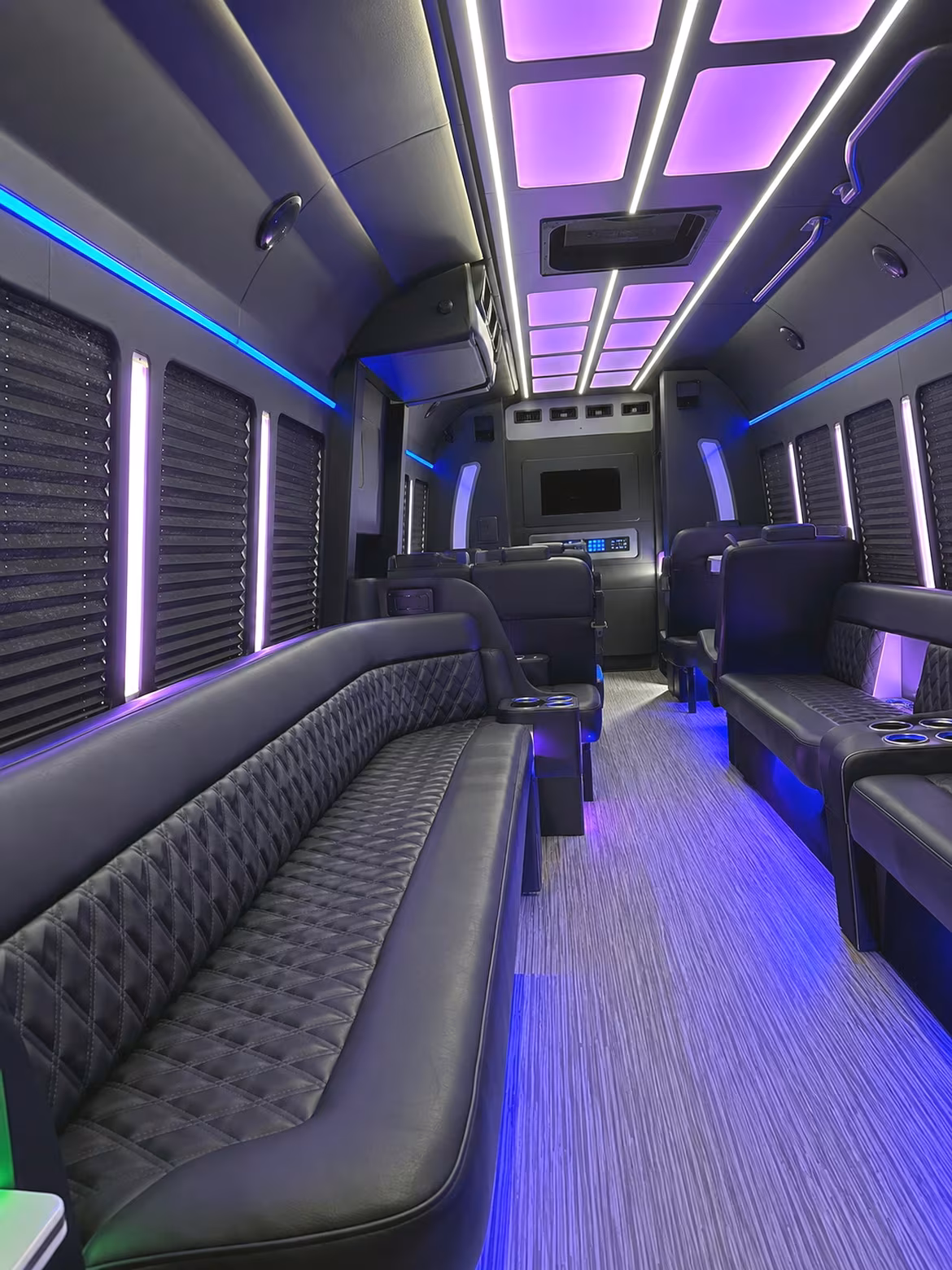 Great Falls Concert & Music Festival Transportation party bus interior