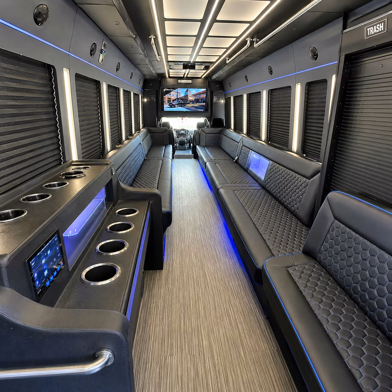 Great Falls Prom & Homecoming Transportation party bus interior