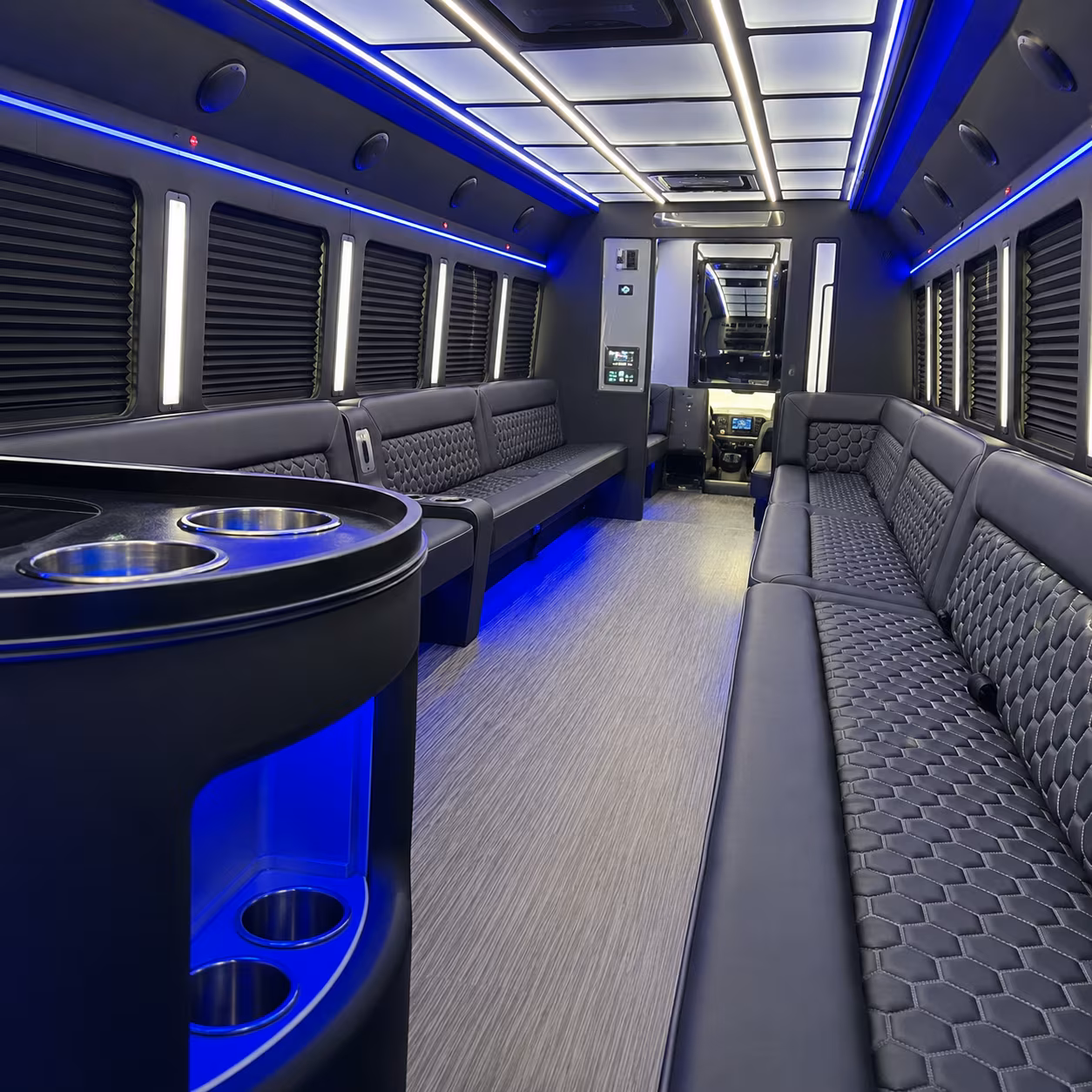 Great Falls Sporting Event Transportation party bus interior